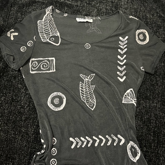 Michael Carrie Dresses & Skirts - Chic Black Graphic Maxi Dress